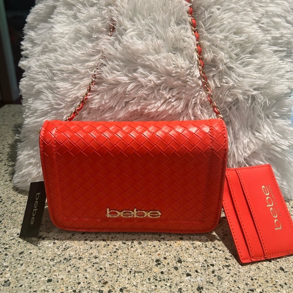 NWT-Bebe Vibrant Corra Mini Woven Bag - Picture 8 of 8